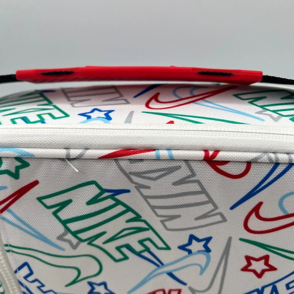 Nike Hard Shell Lunch Box White Multi Logo Print 9A2929-W4H NEW